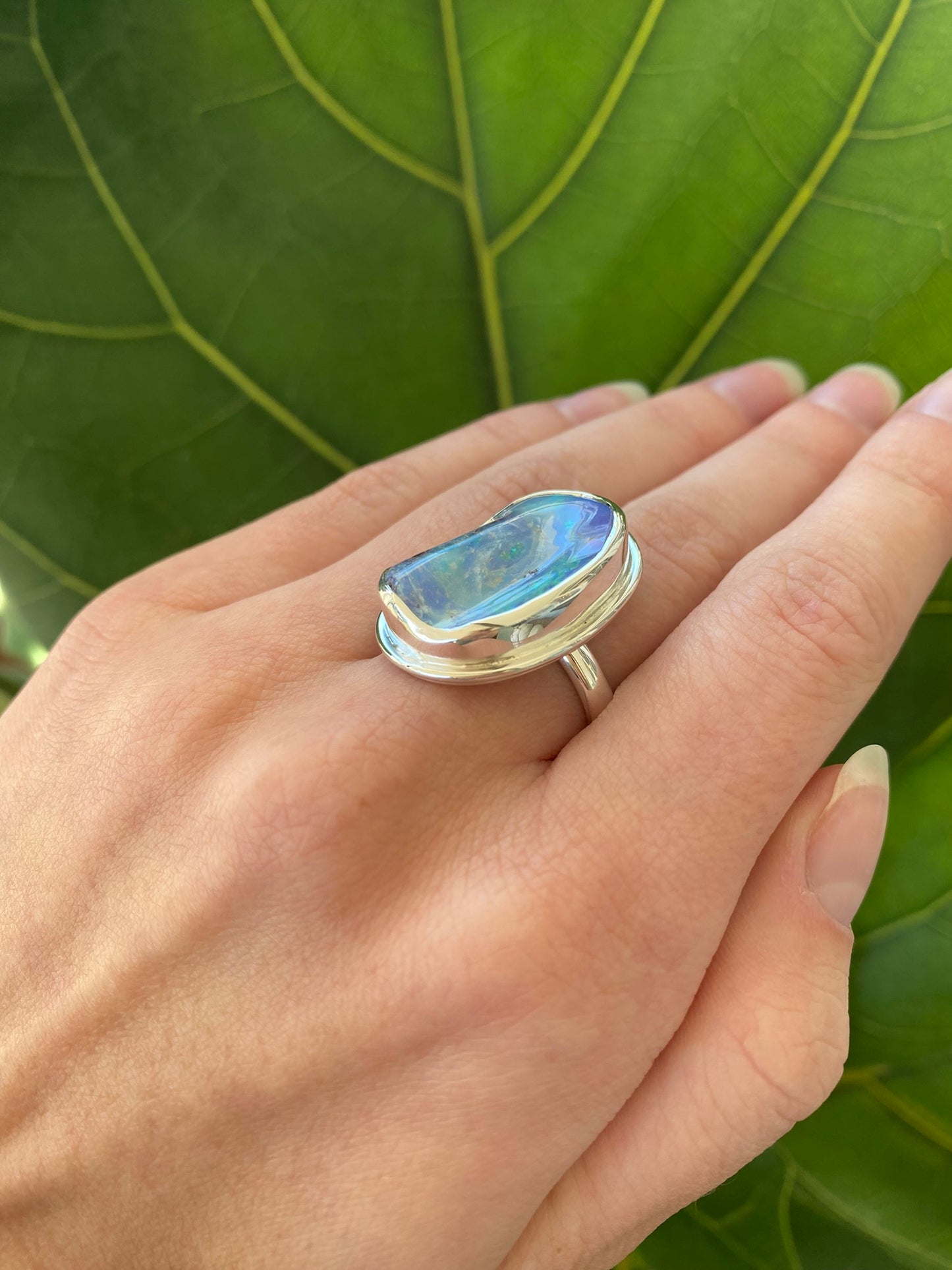 Tides Opal and Silver Ring