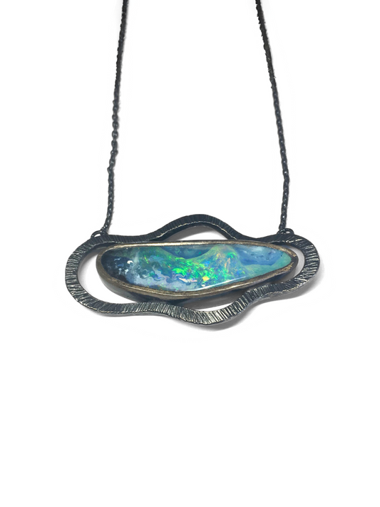 Pendentif Wave Queensland Bouler Opal