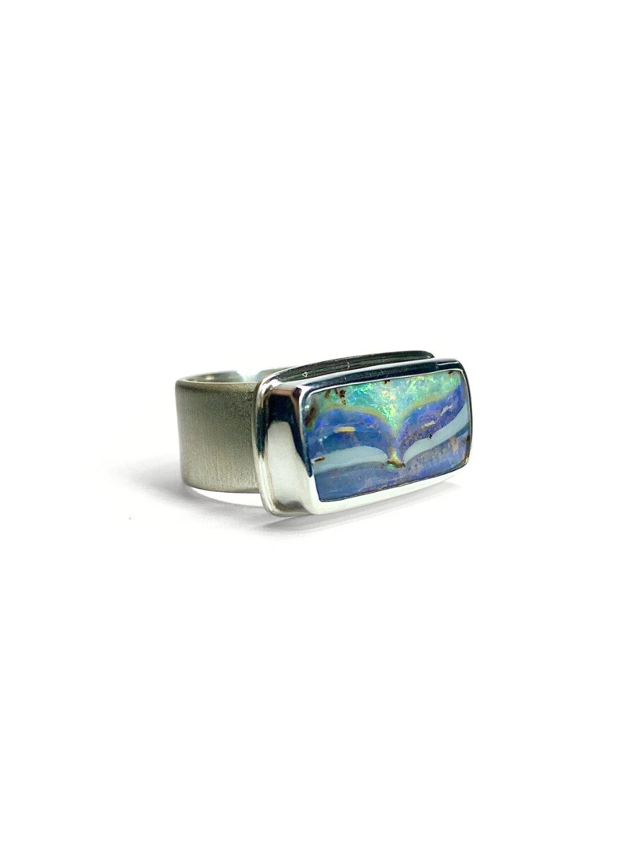 Whale Tail Opal Ring