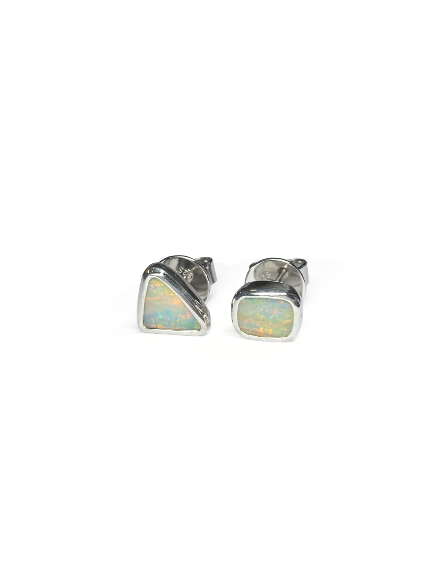 Asymmetrical Opal Studs