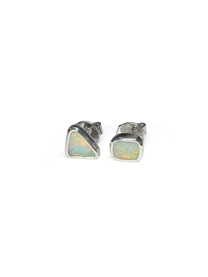 Asymmetrical Opal Studs