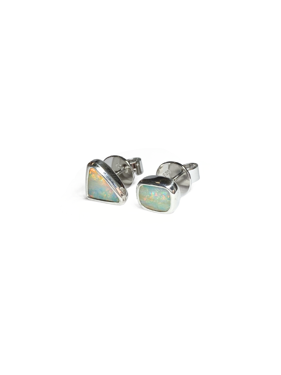 Asymmetrical Opal Studs