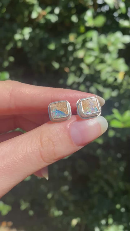 Enchanted Grove Opal Stud Earrings