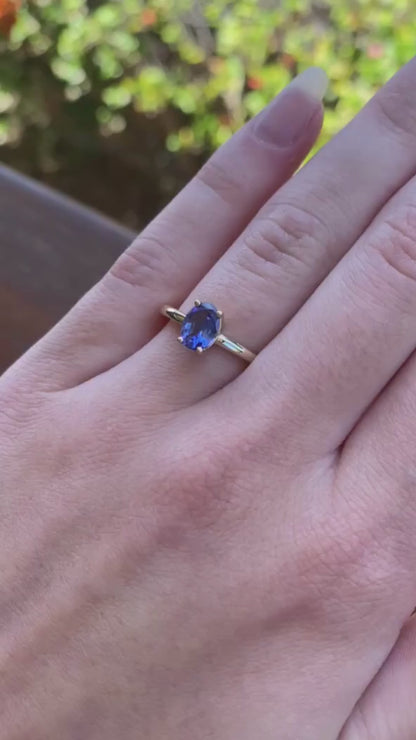 Tanzanite Solitaire Ring