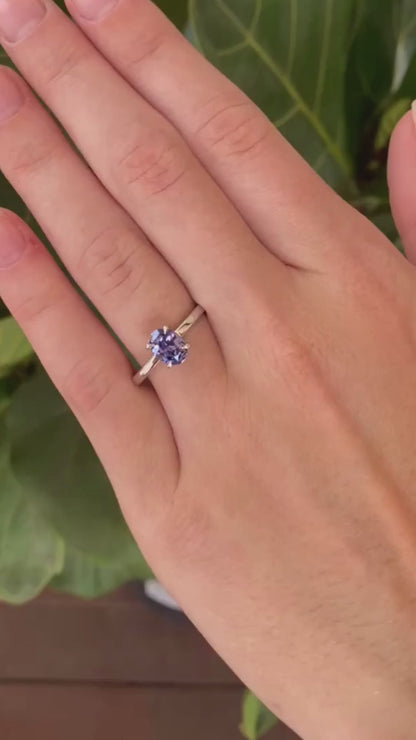 Periwinkle Solitaire Sapphire Ring