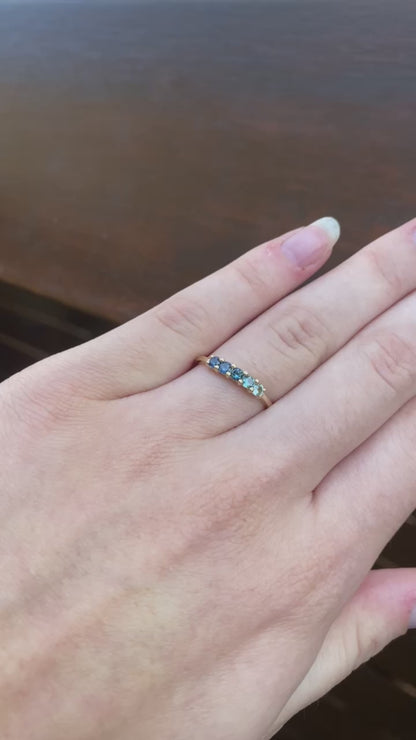 Ocean Ombré Sapphire Ring