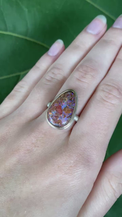Buried Nebula Opal Ring