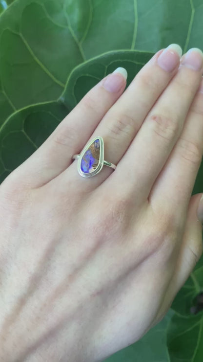 Into the Storm Opal and Silver Ring