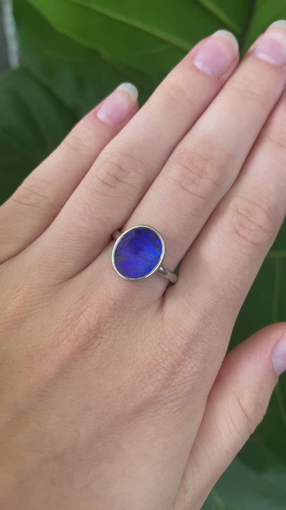 Blue Cosmos Opal Ring