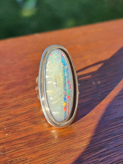 Bague Rainbow Splice Opale et Argent