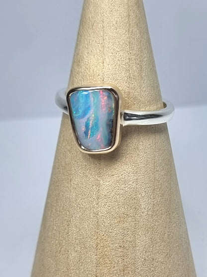 Bague Opale Chatoyante Pastel