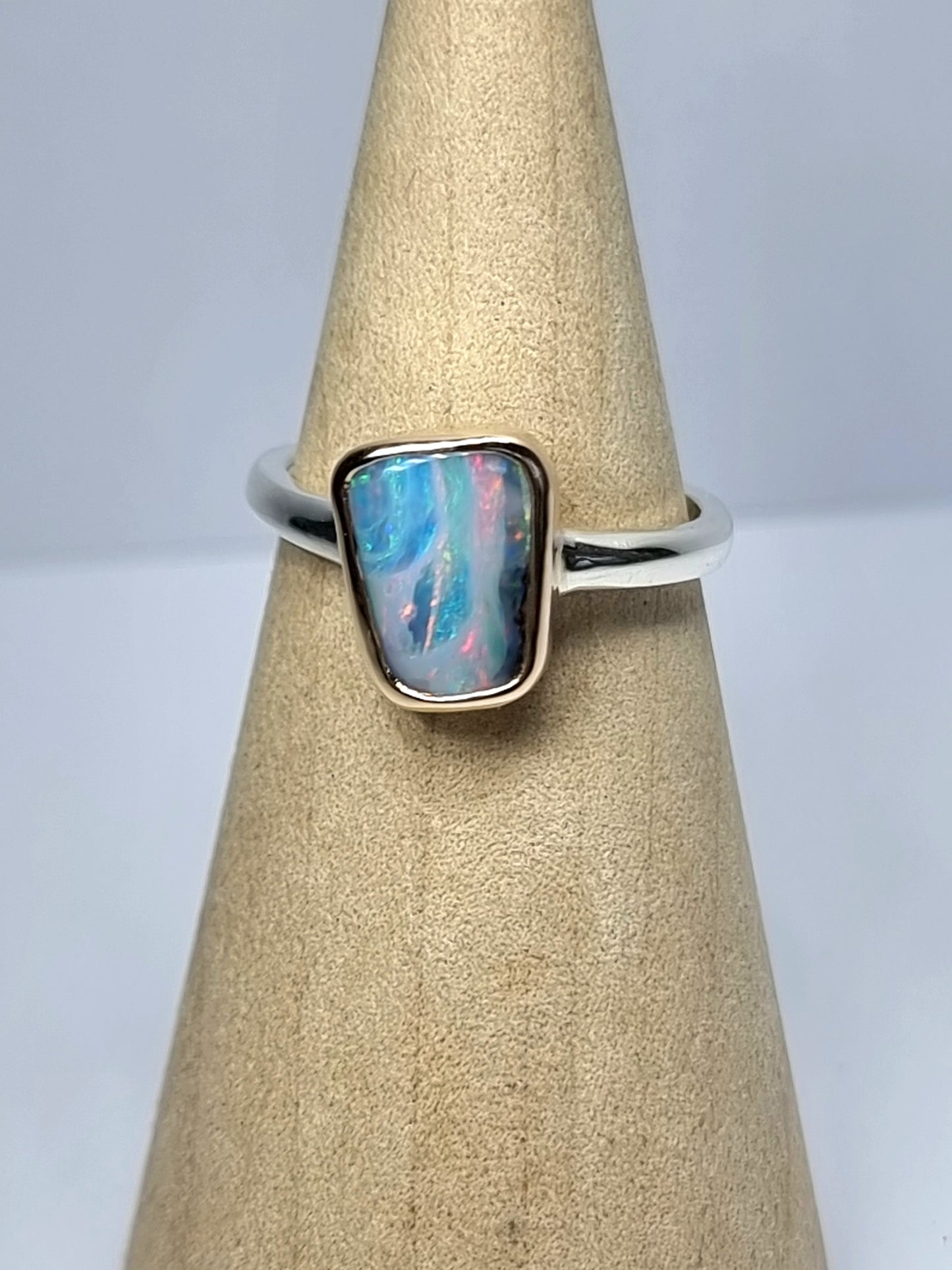 Bague Opale Chatoyante Pastel