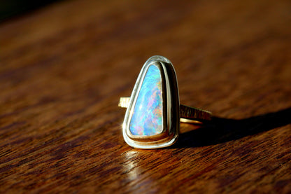 UPDATE: 4.2ct Solid Boulder Opal Ring