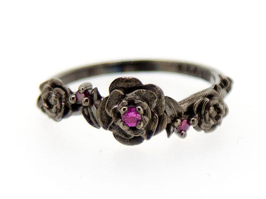 Botanical - Silver Rose and Thorn Rings