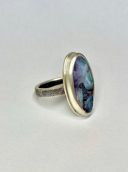 Dog Star Nebula Opal Ring