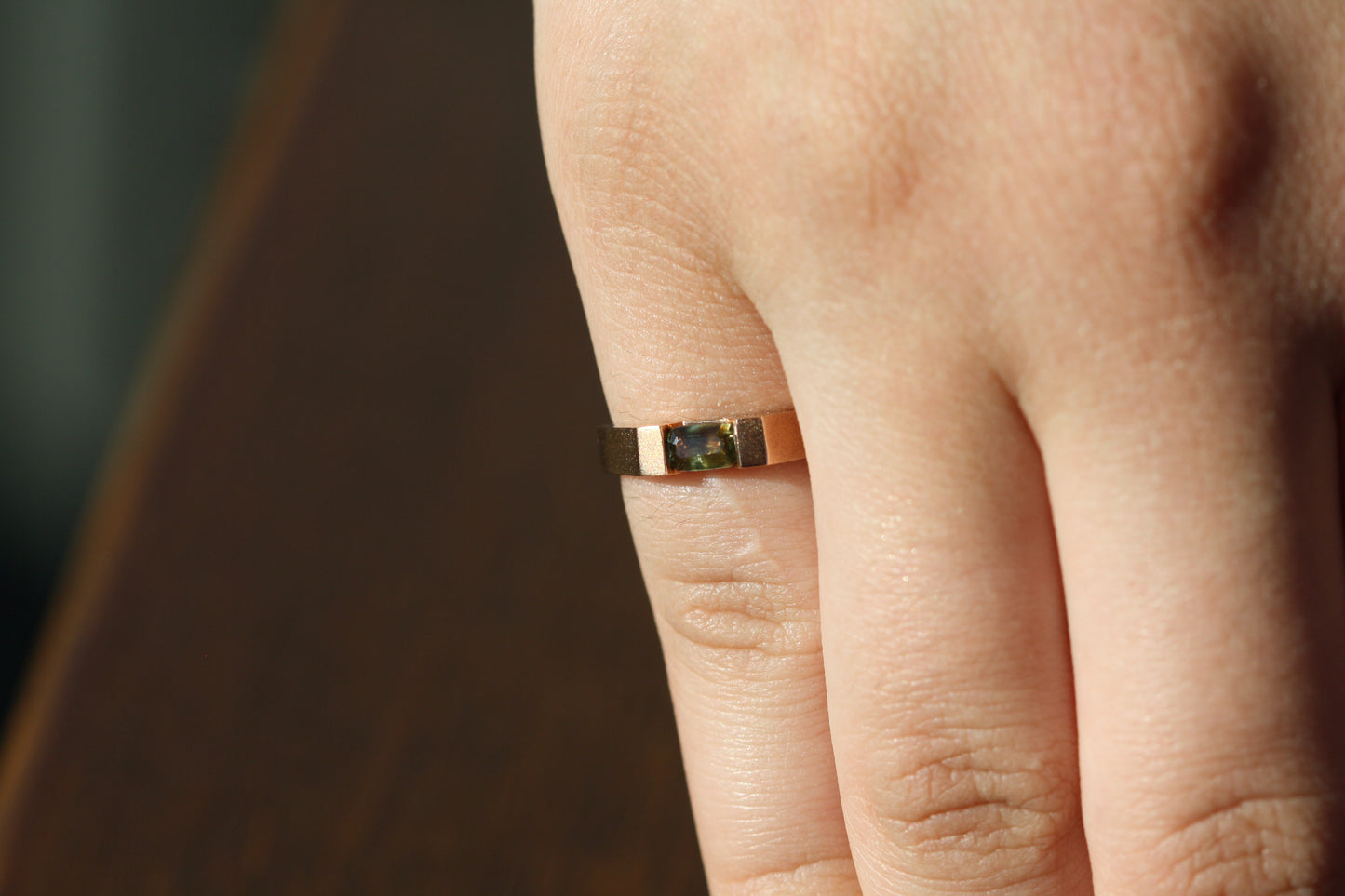 Harvest - Australian Sapphire Ring Green 9ct Gold Ring