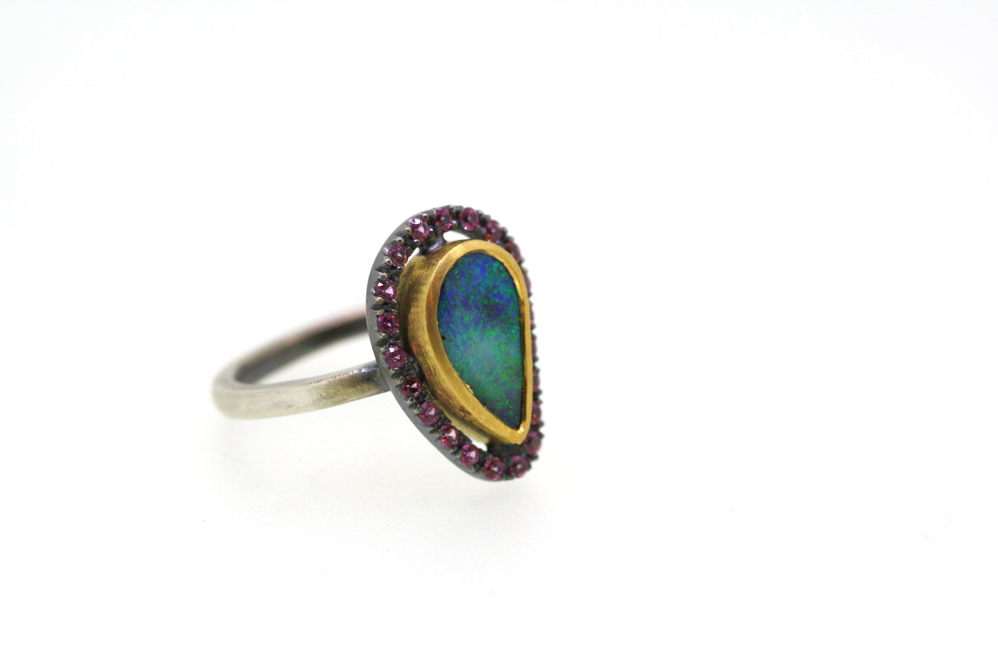 UPDATE: Journey - Boulder Opal, Garnet and Diamond Ring