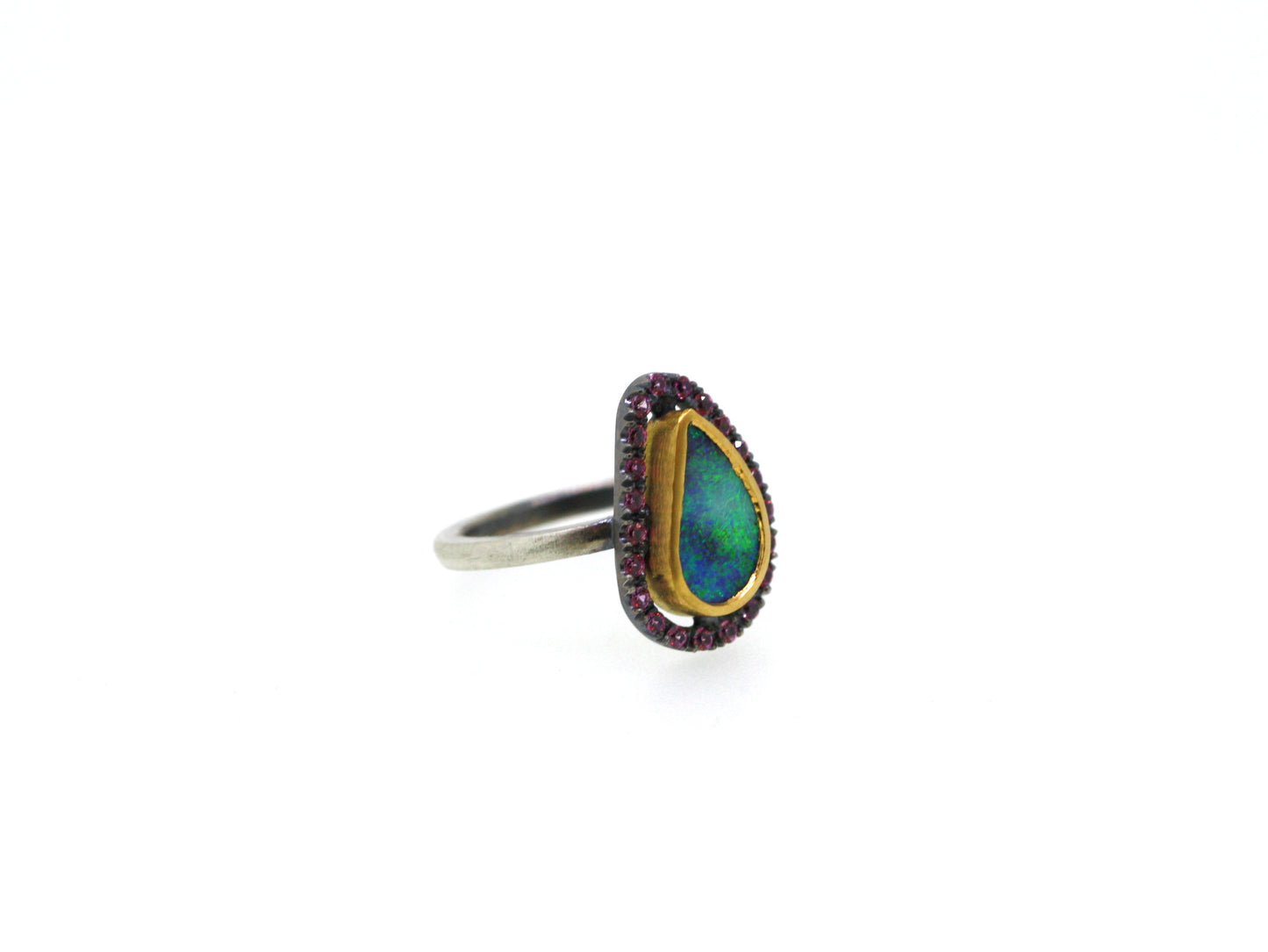 UPDATE: Journey - Boulder Opal, Garnet and Diamond Ring