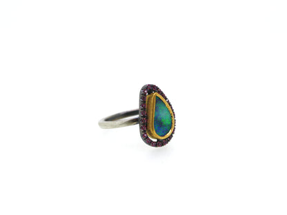 UPDATE: Journey - Boulder Opal, Garnet and Diamond Ring