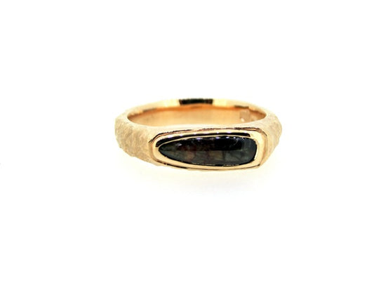 Journey - Raw Sapphire and Rose Gold Ring