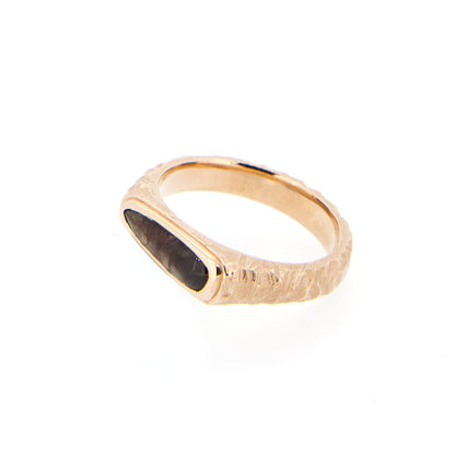 Journey - Raw Sapphire and Rose Gold Ring