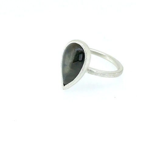 MISE À JOUR : Merlin - Bague Saphir Corindon Gris Vert et Argent