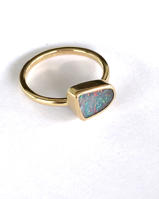 MISE À JOUR : Queensland Boulder Opal et bague 14 carats