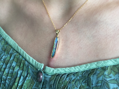 Totem Pendant | Queensland Boulder Opal 18ct Gold