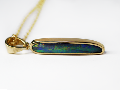 Totem Pendant | Queensland Boulder Opal 18ct Gold