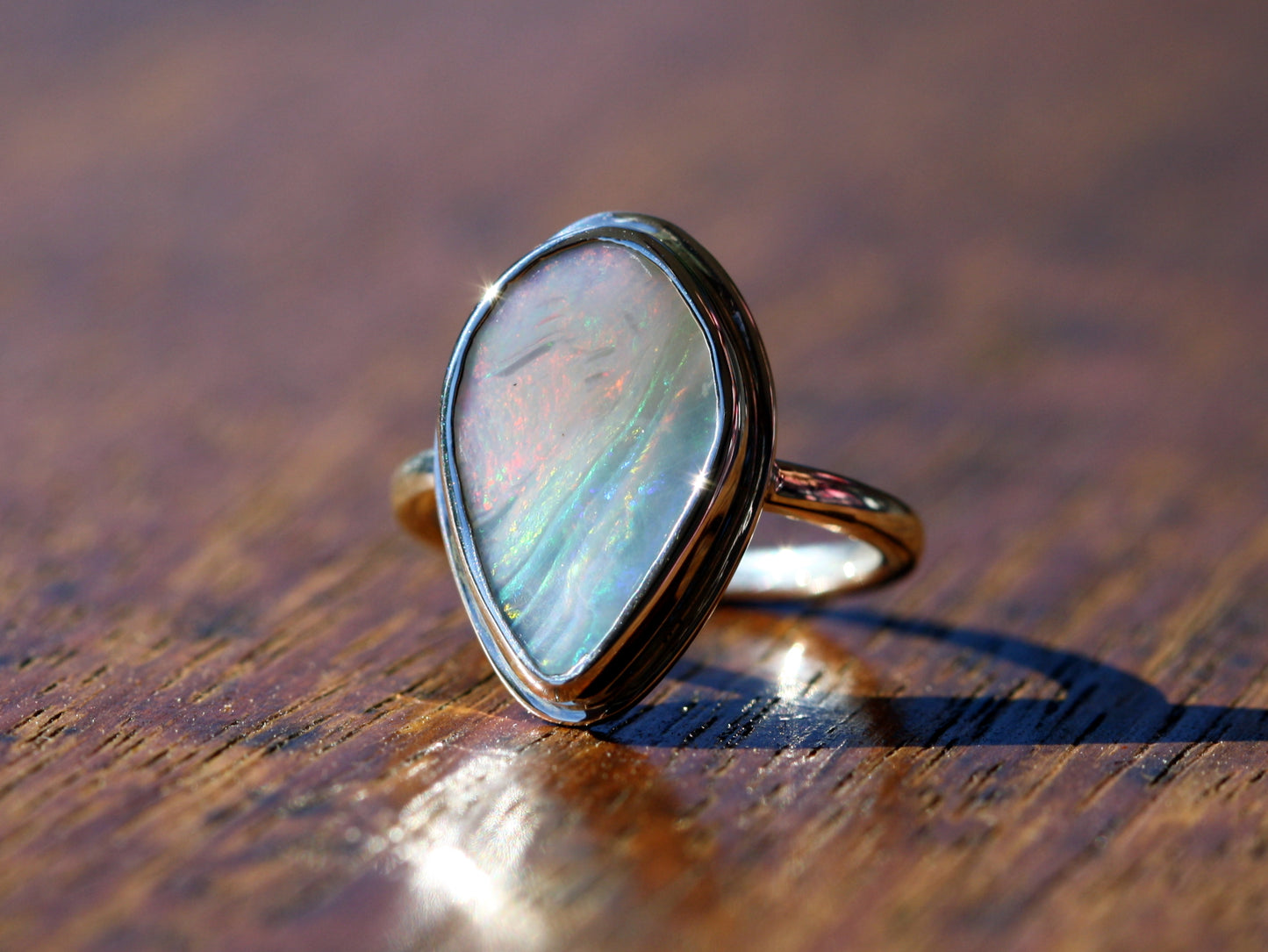 UPDATE: Teardrop Opal Silver Ring