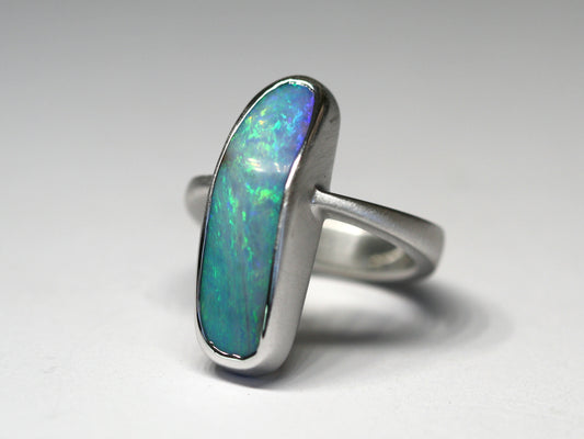 MISE À JOUR: Bague Blue Boulder Opal Ridge